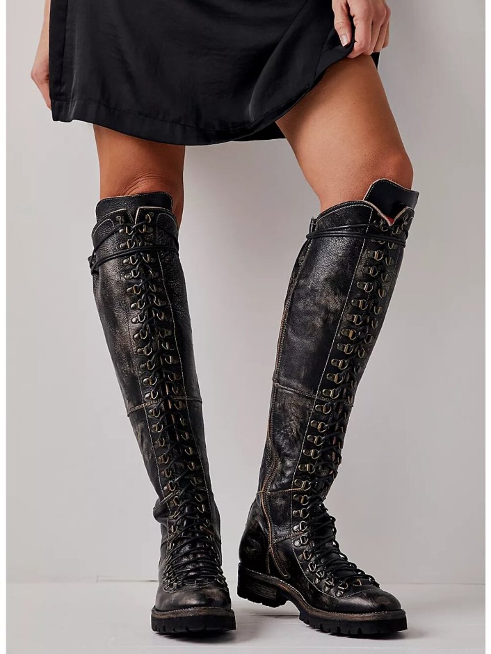 BED/STU Lustrous Boots -Black Lux-